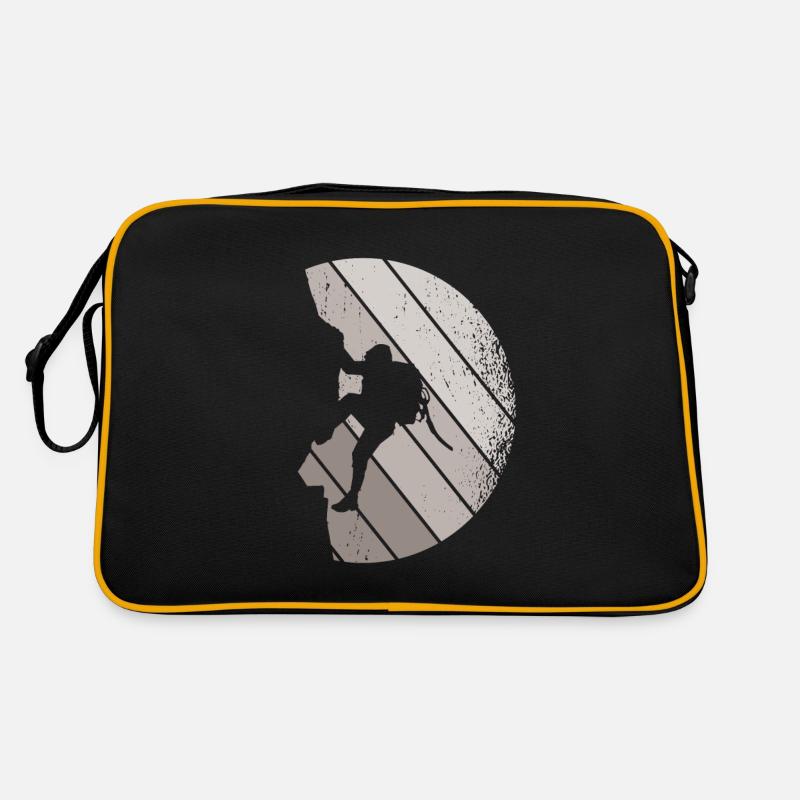 Klettern Bouldern - Retro Tasche - Schwarz/Gold