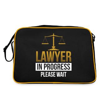Lawyer Work in progress Please wait Law Lawyer - Retro Bag - black/gold - Back