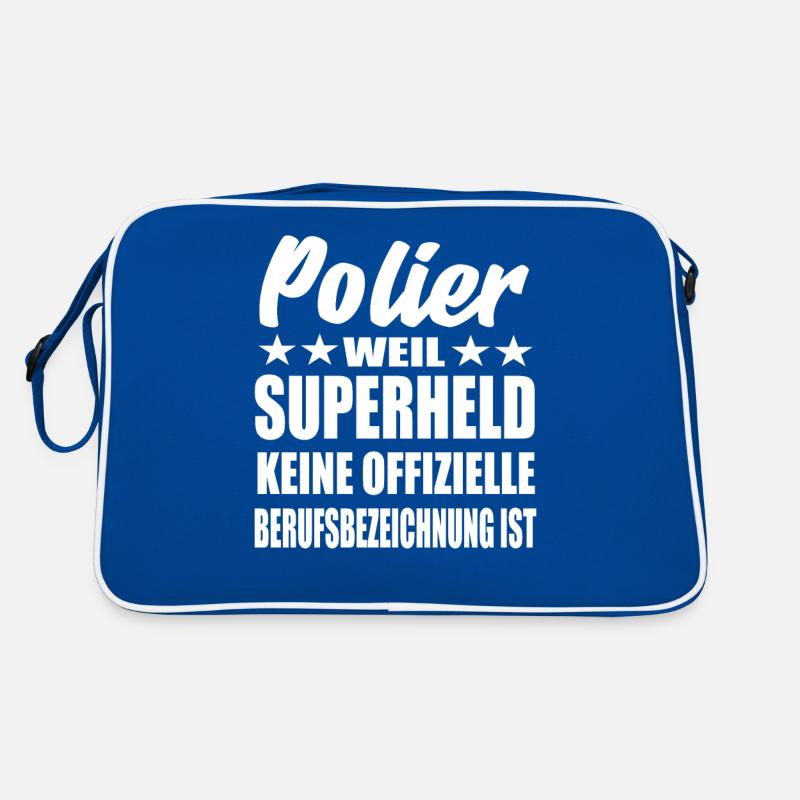Polier Superheld Spruch Retro Tasche
