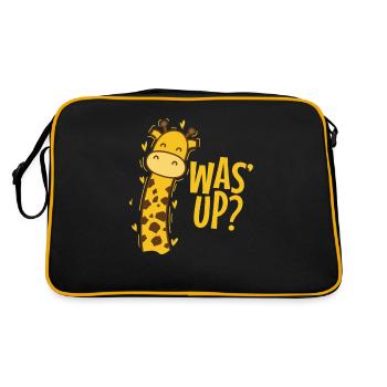 Girafe Quoi de neuf? Qu’est-ce qu’il ya? Zoo Afrique - Sac Retro - noir/or - Dos