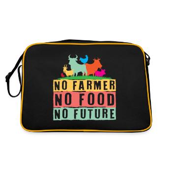 Landwirtschaft - Retro Tasche - Schwarz/Gold - Hinten