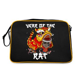 Année du Rat Nouvel An lunaire chinois - Sac Retro - noir/or - Dos