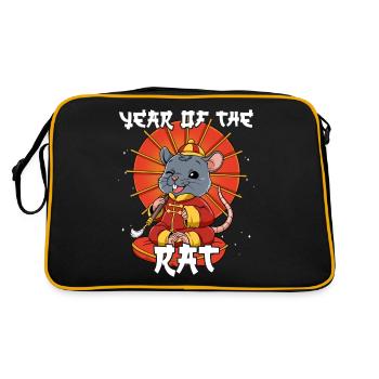 Année du Rat Nouvel An lunaire chinois - Sac Retro - noir/or - Dos