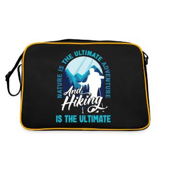 Nature is the ultimate adventure and hiking - Retro Bag - black/gold - Back