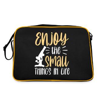 Profitez des petites choses dans les dictons de la vie - Sac Retro - noir/or - Dos