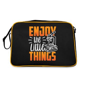 Enjoy the little things Microscopes Microscope - Retro Bag - black/gold - Back