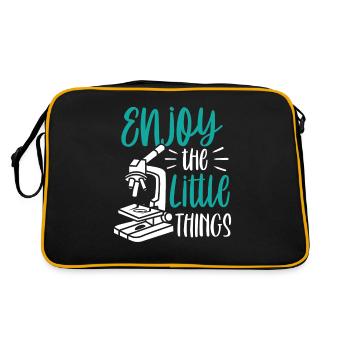 Enjoy the little things Microscope Microscopes - Retro Bag - black/gold - Back