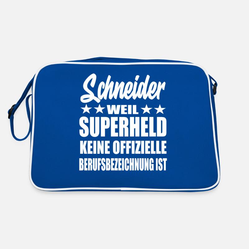 Schneider Superheld Spruch Retro Tasche