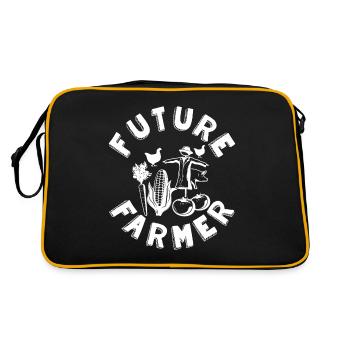 Landwirtschaft - Retro Tasche - Schwarz/Gold - Hinten