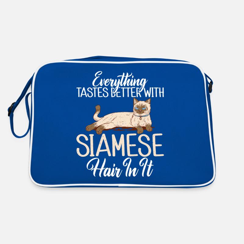 Siamesische Katze Geschenke Retro Tasche