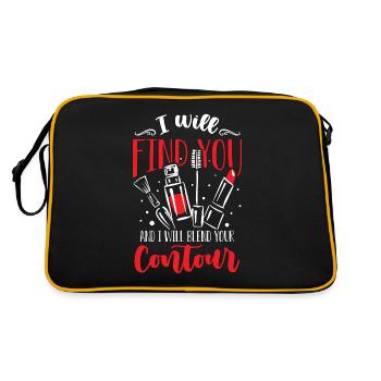 Maquilleur Je te trouverai et moi Cosmétologue - Sac Retro - noir/or - Dos