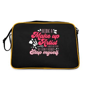 Maquilleur Être un maquilleur Salon de beauté - Sac Retro - noir/or - Dos