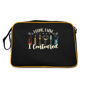 Makeup Artist I Came I Saw I Contoured Cosmetics - Retro Tasche - Schwarz/Gold - Hinten