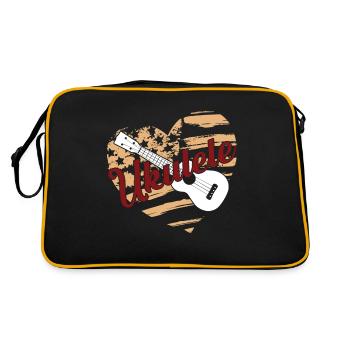 Ukulele Ukulele Flag - Retro Bag - black/gold - Back