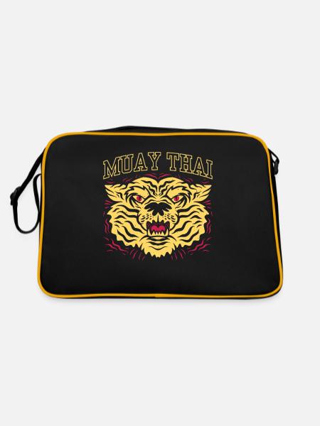 Muay Thai fighter martial arts martial arts martial arts - Retro Bag - black/gold - Back