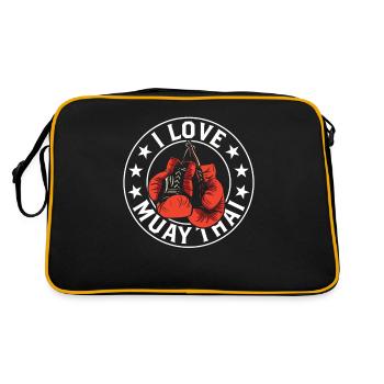 J’adore les arts martiaux des combattants de combat Muay Thai - Sac Retro - noir/or - Dos