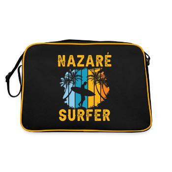 Nazaré Surfer Surf Surf Vagues - Sac Retro - noir/or - Dos