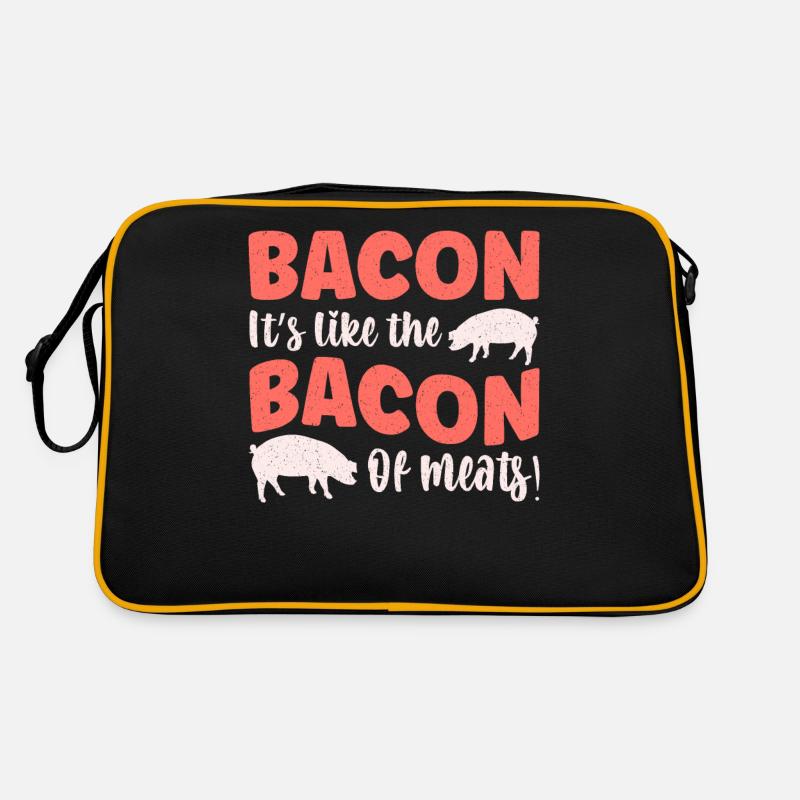 Bacon Es ist wie der Speck unter den Fleischsorten Retro Tasche