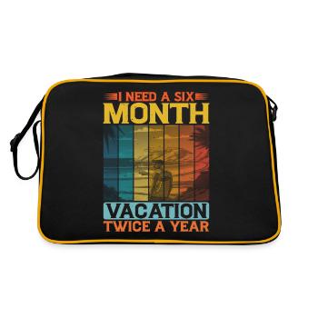 J’ai besoin de six mois de vacances, deux fois par an 2 - Sac Retro - noir/or - Dos