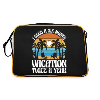 I Need A Six Month Vacation, Twice A Year 3 - Retro Tasche - Schwarz/Gold - Hinten