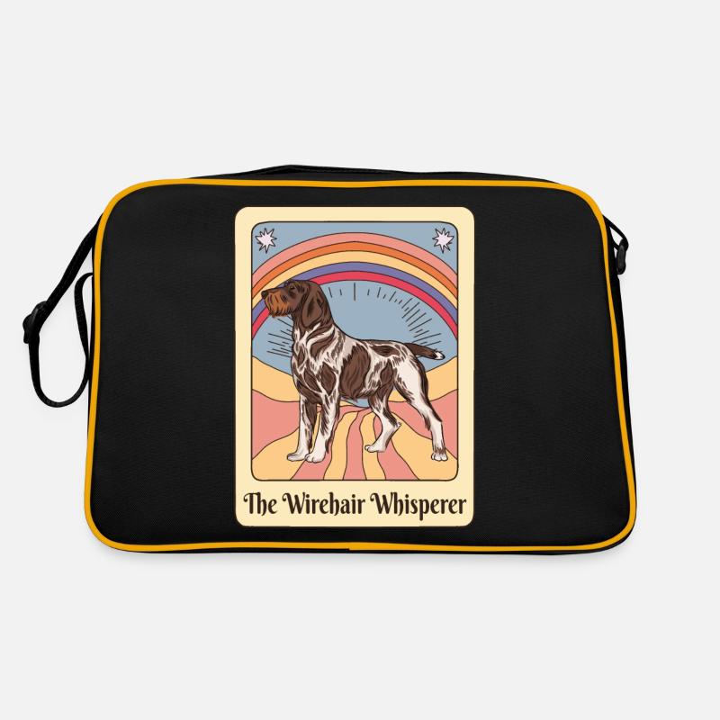 German Wirehaired Pointer Hunting Dog GWP Whispere Retro Bag