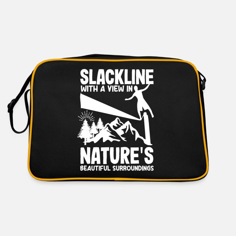 Slackline with a view, in nature's beautiful Retro Bag