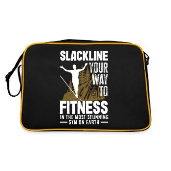 Slackline votre chemin vers la forme physique, dans le plus - Sac Retro - noir/or - Dos