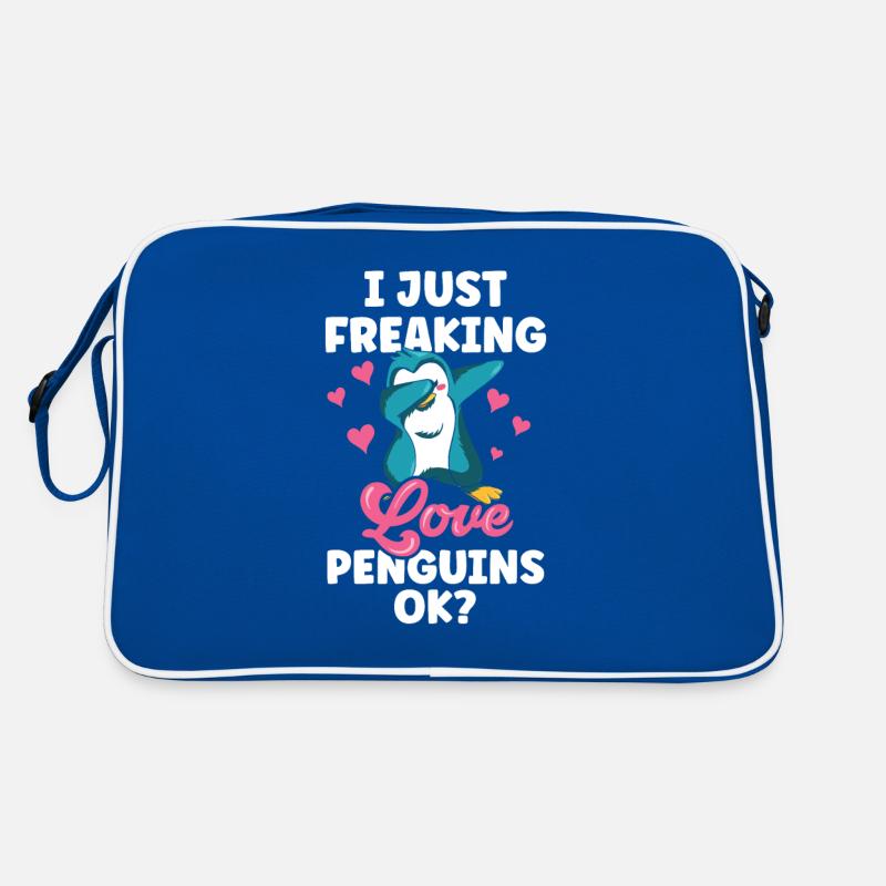 Ich Liebe Pinguine Einfach Ok Pinguin Tier Süß Retro Tasche