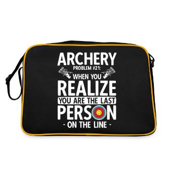 Bogenschießen Archery - Retro Tasche - Schwarz/Gold - Hinten