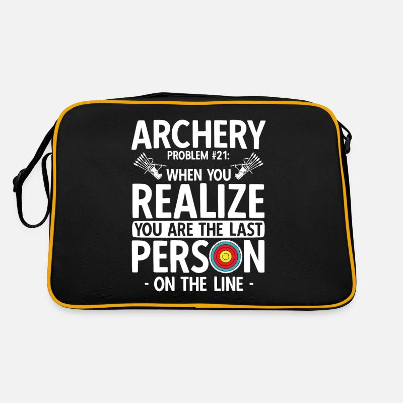 Bogenschießen Archery - Retro Tasche - Schwarz/Gold