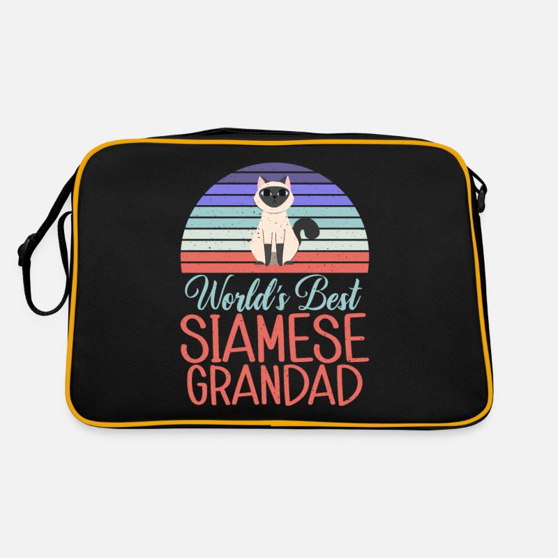 Siamesische Katze Geschenke Retro Tasche