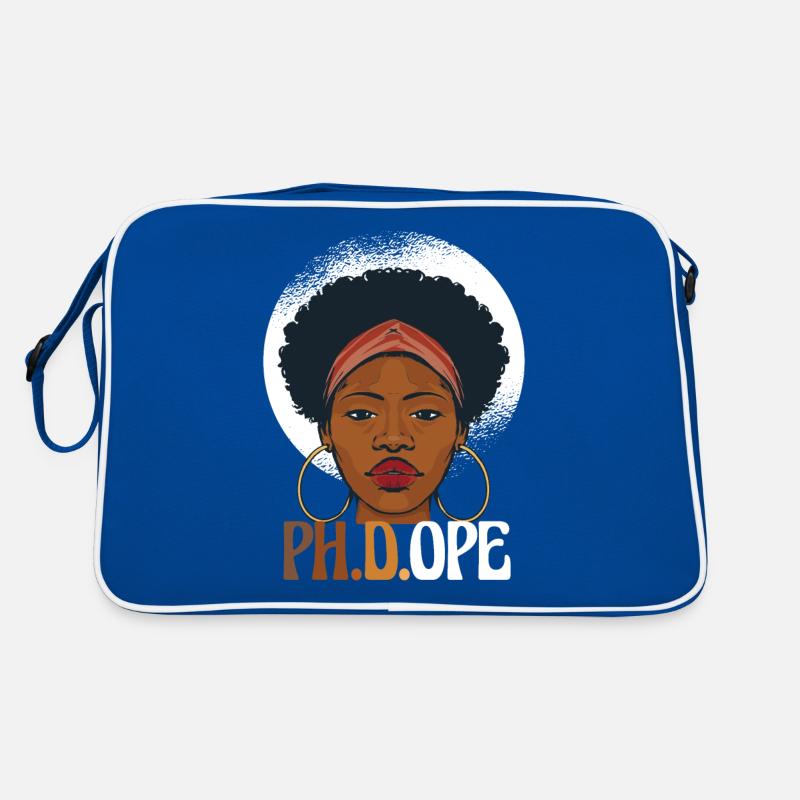 PH.D.OPE Doctorate PhD Student Graduation Afro Retro Bag