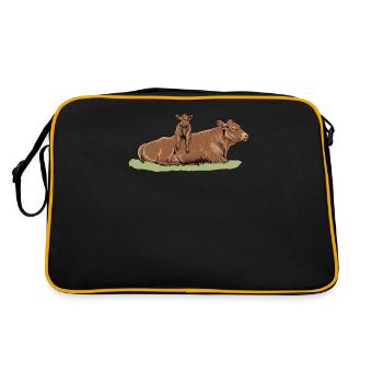 Limousin beef I France cattle breeding for - Retro Bag - black/gold - Back