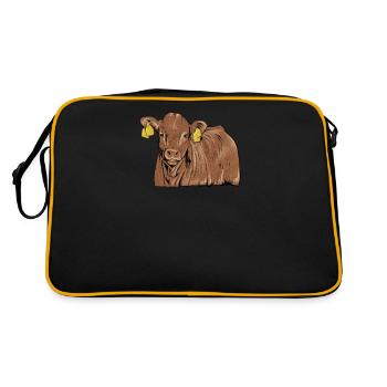 Limousin beef I France cattle breeding for - Retro Bag - black/gold - Back