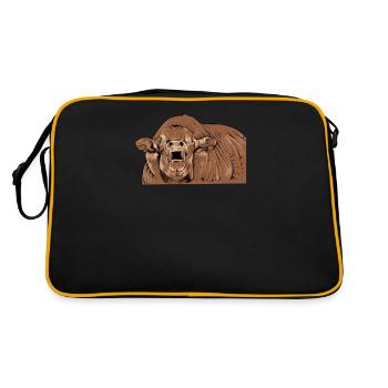 Limousin beef I France cattle breeding for - Retro Bag - black/gold - Back