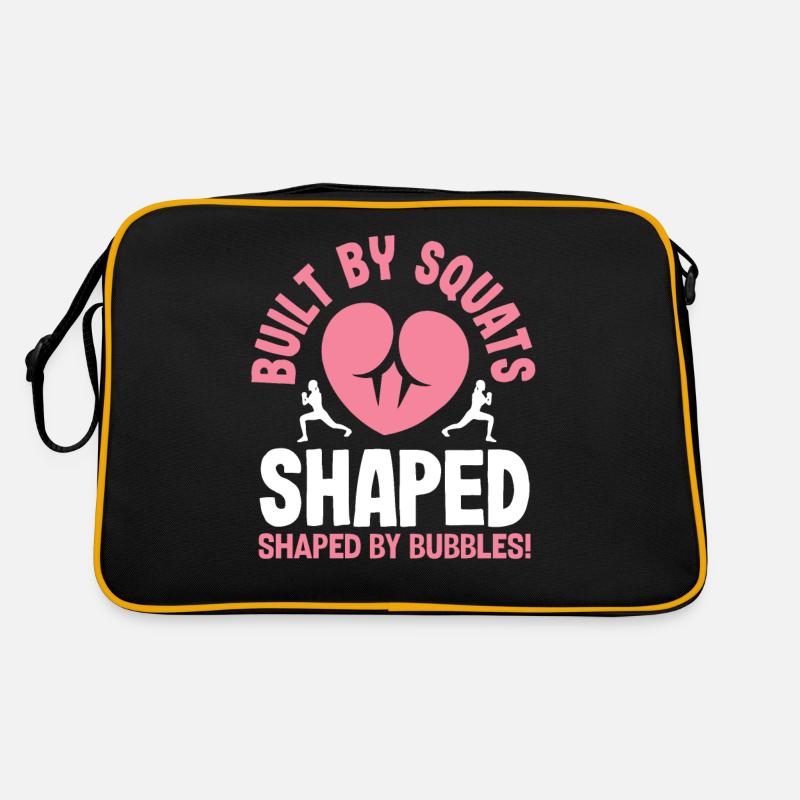 Built by Squats Shaped by Bubbles Retro Tasche