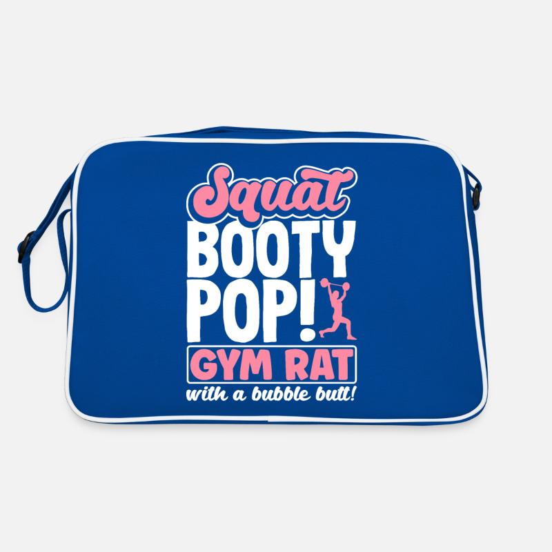 Squat, Booty, Pop! Gym rat with a Bubble Butt Retro Tasche