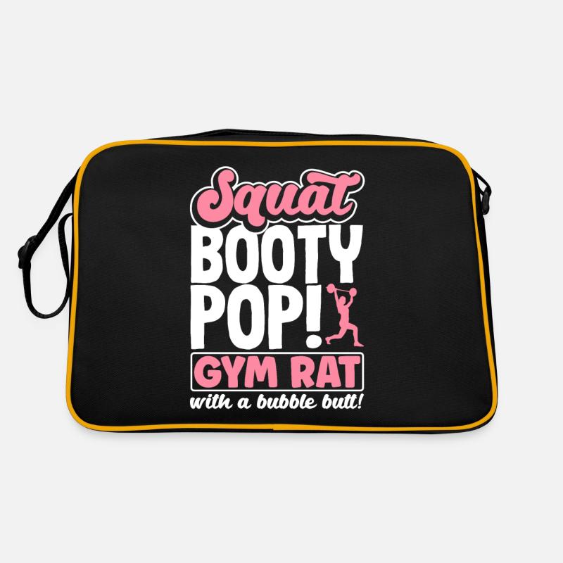 Squat, Booty, Pop! Gym rat with a Bubble Butt Retro Tasche