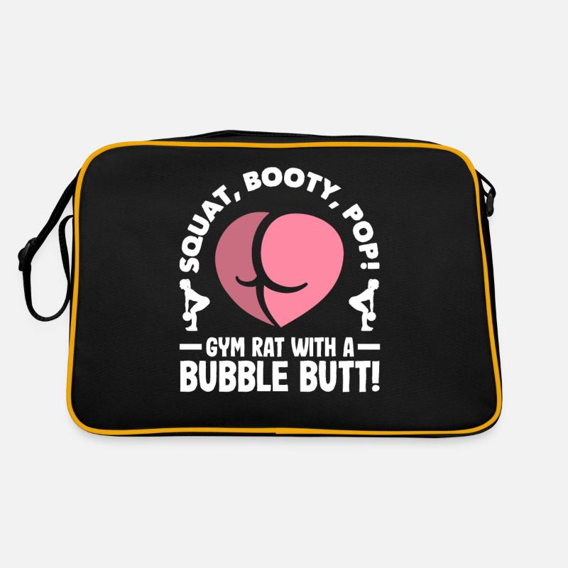Squat, Booty, Pop! Gym rat with a Bubble Butt Retro Tasche