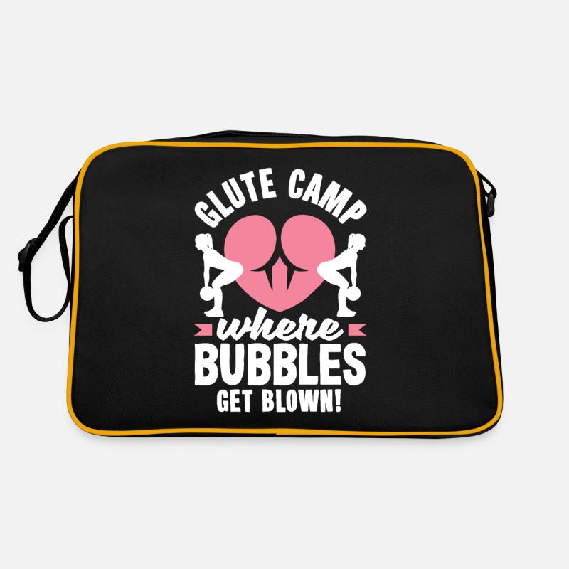 Glute Camp: Where Bubbles Get Blown Retro Tasche