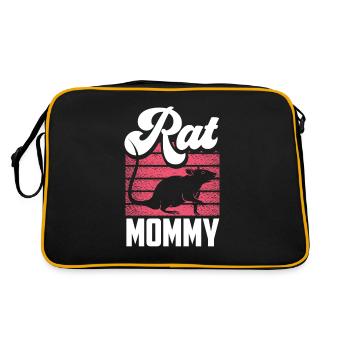 Rat Maman Rat Maman Rat Amoureux Animal mignon - Sac Retro - noir/or - Dos