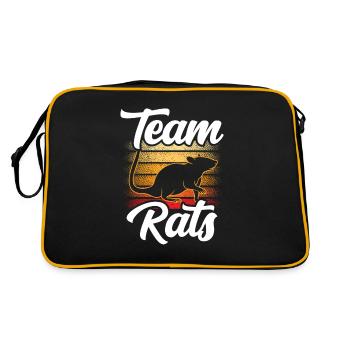 Team Rats Cute Rat Lover Animal - Retro Bag - black/gold - Back