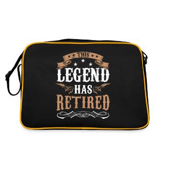Cette légende a pris sa retraite - Sac Retro - noir/or - Dos