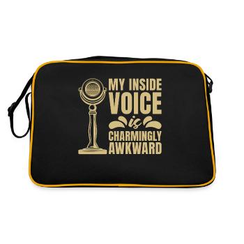 Acteur de doublage Ma voix intérieure est annonceur Voix off - Sac Retro - noir/or - Dos