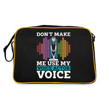 L’acteur de doublage ne me fait pas utiliser mon jeu de voix off - Sac Retro - noir/or - Dos