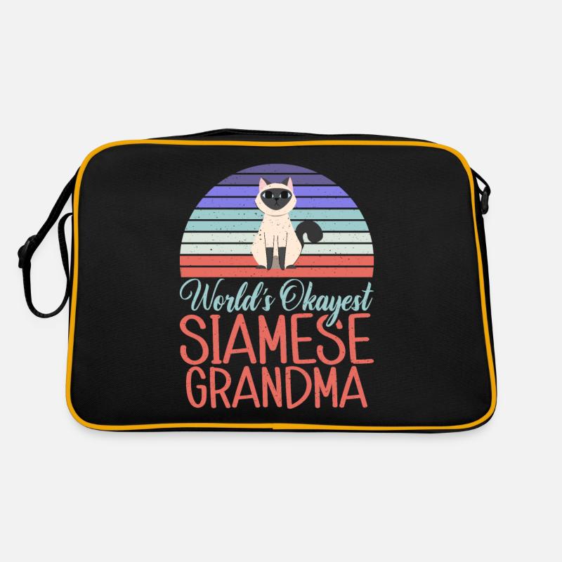 Siamesische Katze Geschenke Retro Tasche