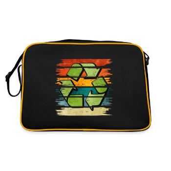 Recycling - Retro Bag - black/gold - Back