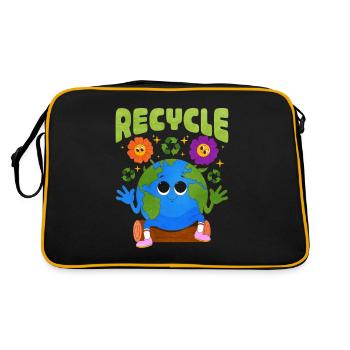 Recycling - Retro Bag - black/gold - Back