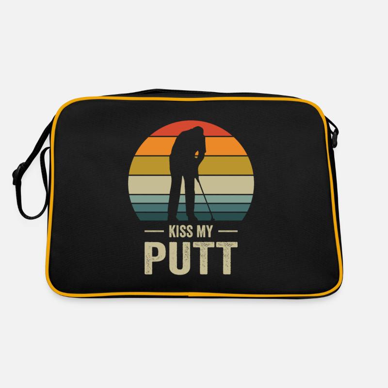 Golfspieler Golfplatz Golfer Retro Tasche