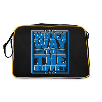 Which Way To The Buffet 31 - Retro Tasche - Schwarz/Gold - Hinten